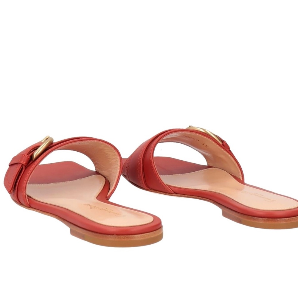 GIANVITO ROSSI Buckle Slide Sandal In Red - Picture 2 of 5